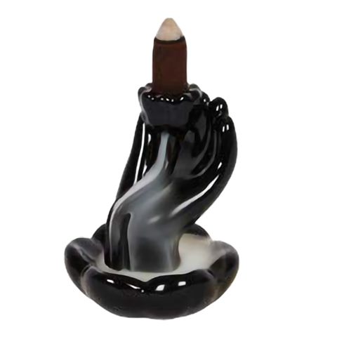 BRUCIAINCENSO a CASCATA "MANO & FIORE DI LOTO"