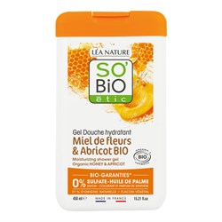 GEL DOCCIA IDRATANTE  MIELE DI FIORI & ALBICOCCA  So'Bio étic