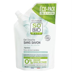 GEL DOCCIA SENZA SAPONE  FIORE DI LOTO  - ECO-PACK So'Bio étic