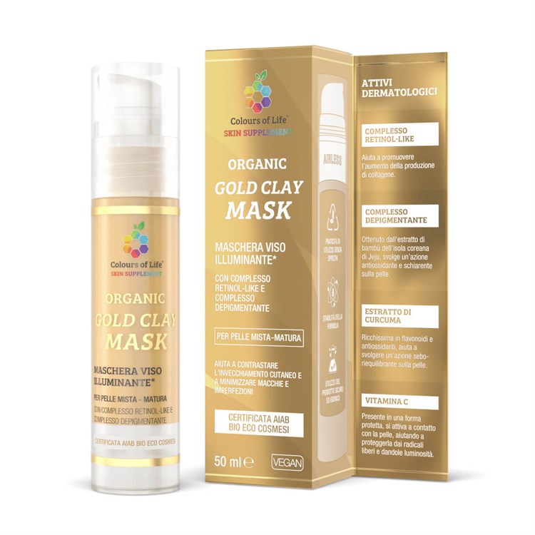 GOLD CLAY - MASCHERA VISO ILLUMINANTE Optima Naturals Optima Naturals