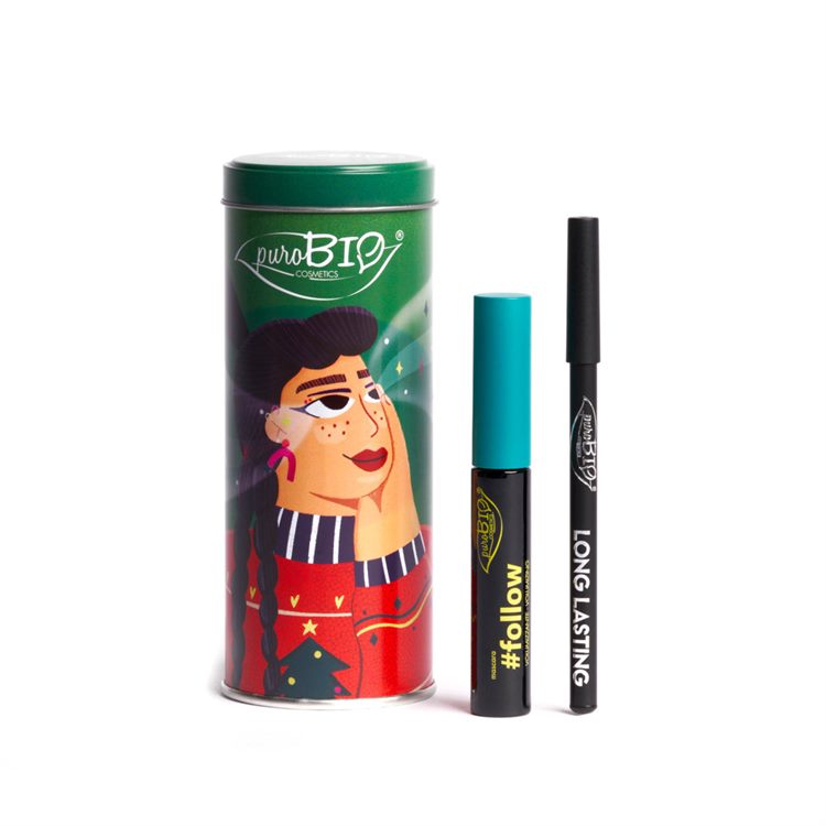 GREEN BOX - MATITA LONG LASTING NERA + MASCARA VOLUMIZZANTE #FOLLOW *Non più assortito *Non più assortito