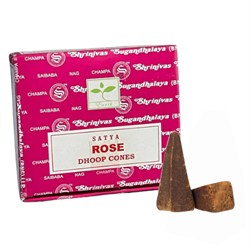 incenso rose satya backflow