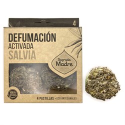 INCENSO  TAVOLETTA ATTIVA  SALVIA BIANCA - SAGRADA MADRE *Non più assortito
