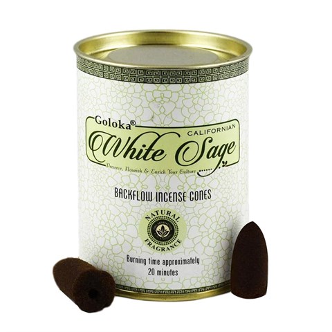GOLOKA - INCENSO BACKFLOW WHITE SAGE