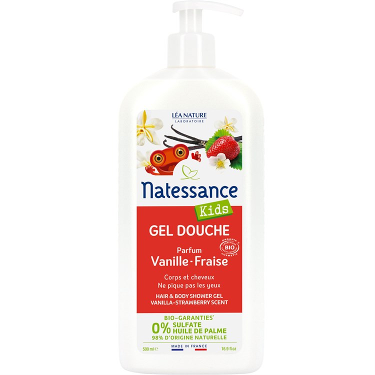 KIDS - DOCCIA SHAMPOO - VANIGLIA & FRAGOLA Natessance Natessance