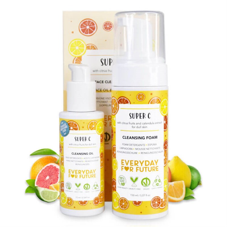 KIT DOPPIA DETERSIONE ILLUMINANTE - SUPER C Everyday for future Everyday for future