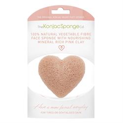 KONJAC SPONGE CUORE  ARGILLA ROSA  