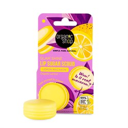 LIP SUGAR SCRUB  LEMON MACARON  Organic Shop