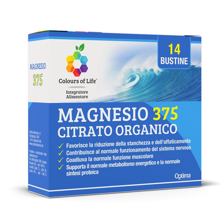 MAGNESIO 375 CITRATO ORGANICO - INTEGRATORE Optima Naturals Optima Naturals
