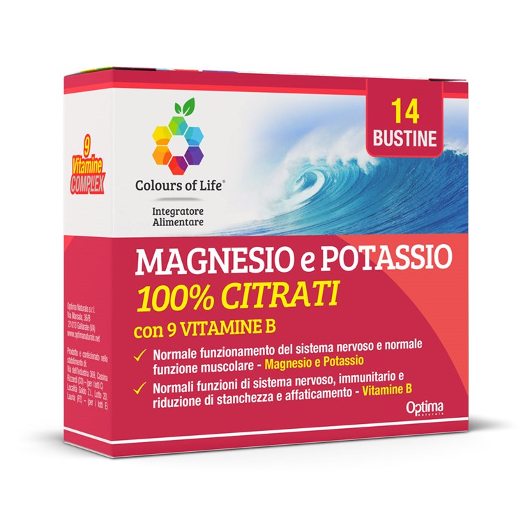 MAGNESIO, POTASSIO, 9 VITAMINE B Optima Naturals Optima Naturals