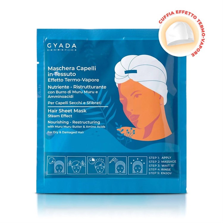 MASCHERA CAPELLI IN TESSUTO N.1 - NUTRIENTE E RISTRUTTURANTE Gyada Cosmetics Gyada Cosmetics