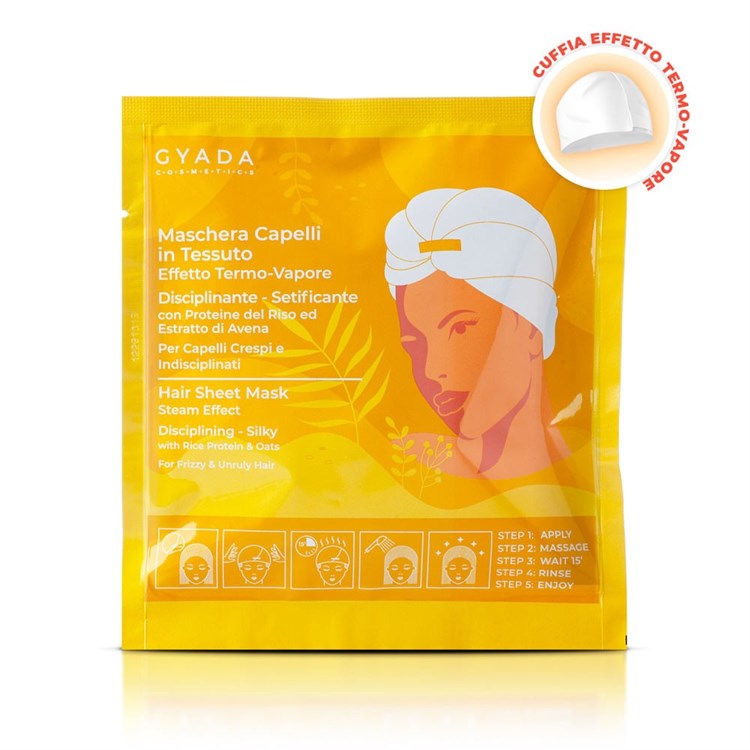 MASCHERA CAPELLI IN TESSUTO N.3 - DISCIPLINANTE E SETIFICANTE Gyada Cosmetics Gyada Cosmetics