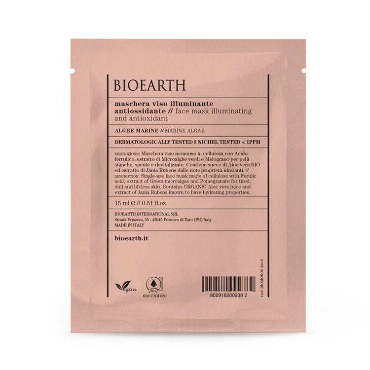 MASCHERA ILLUMINANTE E ANTIOSSIDANTE Bioearth Bioearth