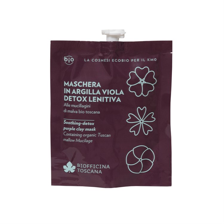 MASCHERA IN ARGILLA VIOLA DETOX - LENITIVA Biofficina Toscana Biofficina Toscana