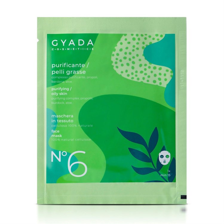 MASCHERA IN TESSUTO N.6 - PURIFICANTE Gyada Cosmetics Gyada Cosmetics