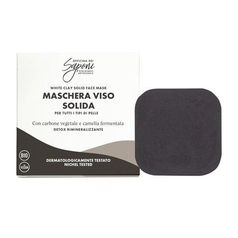 MASCHERA VISO SOLIDA "DETOX e RIMINERALIZZANTE" - NERA