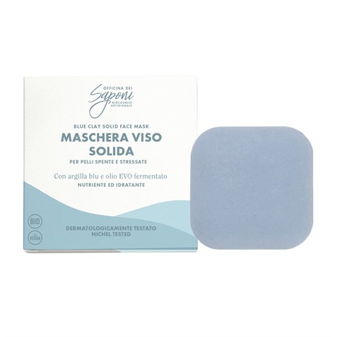 MASCHERA VISO SOLIDA "NUTRIENTE ED IDRATANTE" - BLU