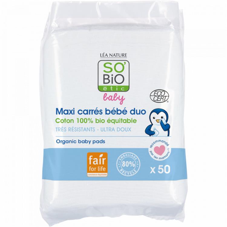 MAXI QUADRATI DUO IN COTONE BIMBI - 50 PEZZI *Non più assortito *Non più assortito