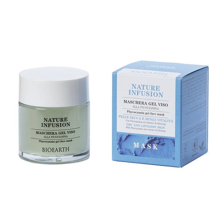 NATURE INFUSION - MASCHERA GEL VISO ALLA FICOCIANINA Bioearth Bioearth