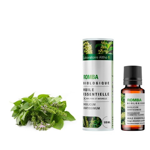 OLIO ESSENZIALE DI BASILICO AFRICANO (ROMBA) - BIO