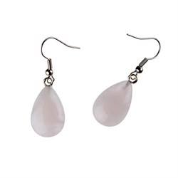 orecchini a goccia quarzo rosa