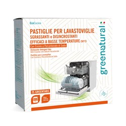 PASTIGLIE PER LAVASTOVIGLIE 25 pastiglie Green Natural