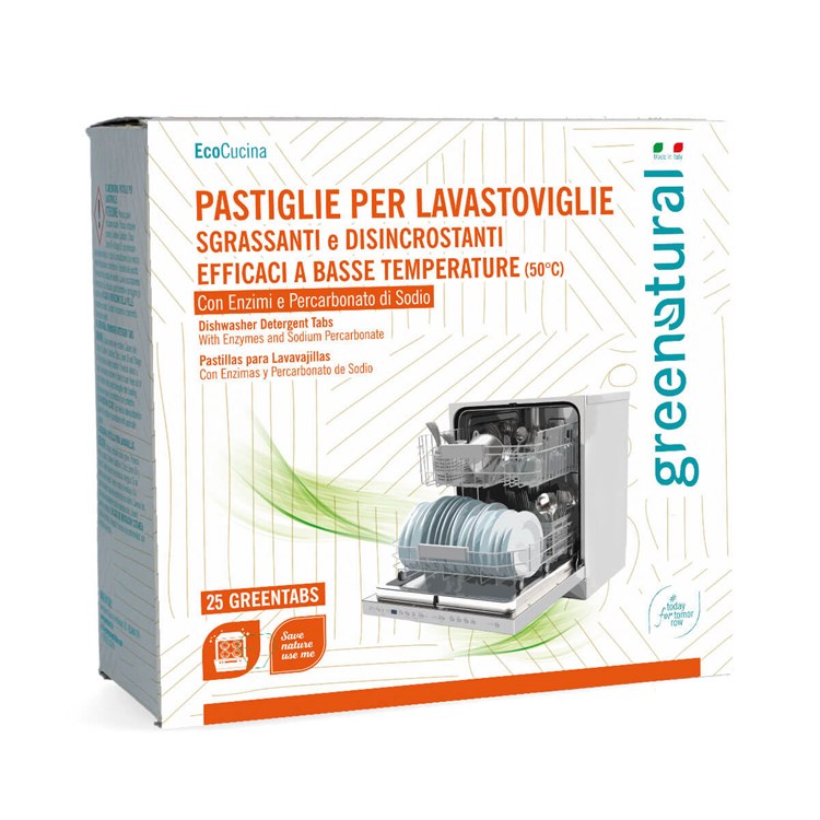 PASTIGLIE PER LAVASTOVIGLIE Green Natural25 pastiglie  Green Natural