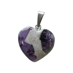 pendente cuore ametista