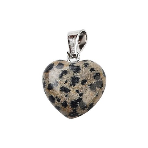 PENDENTE "CUORE" DIASPRO DALMATA