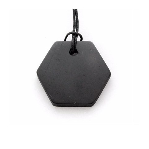 PENDENTE DI SHUNGITE - ESAGONO