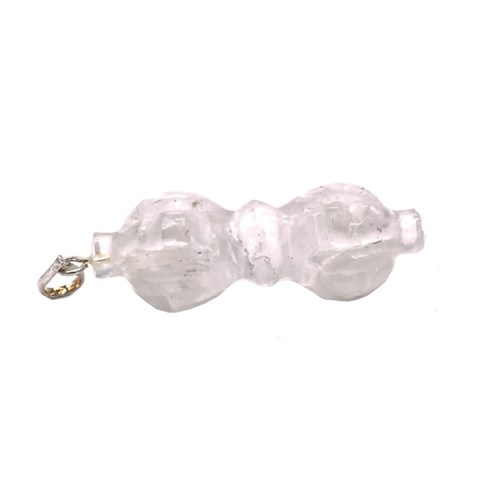 PENDENTE DORJE IN CRISTALLO DI ROCCA