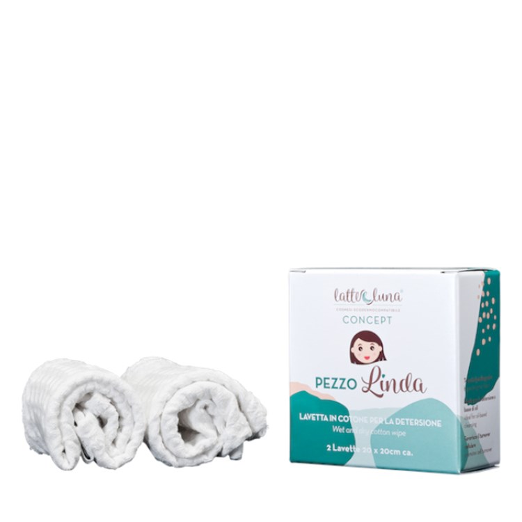 PEZZO LINDA - LAVETTA IN COTONE Latte e luna Latte e luna