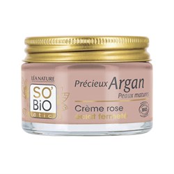 PREZIOSO ARGAN - CREMA ROSA  ILLUMINANTE E RASSODANTE  So'Bio étic