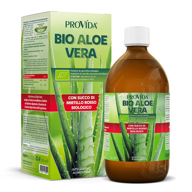 PROVIDA BIO ALOE VERA CON SUCCO DI MIRTILLO ROSSO Optima Naturals Optima Naturals