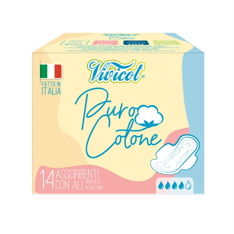 PURO COTONE - ASSORBENTI GIORNO CON ALI Vivicot Vivicot