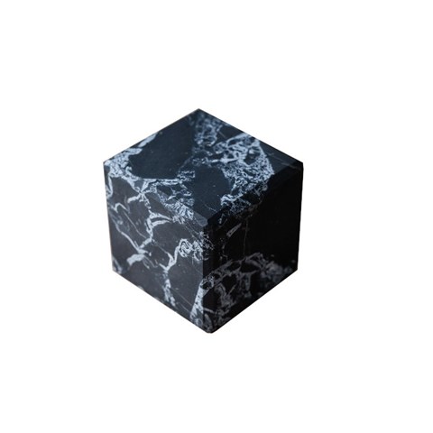 QUARZO IALINO IN CUBO DI SHUNGITE