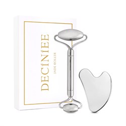 RULLO MASSAGGIO + PIETRA GUA-SHA - ACCIAIO INOX Beauty device & Accessori