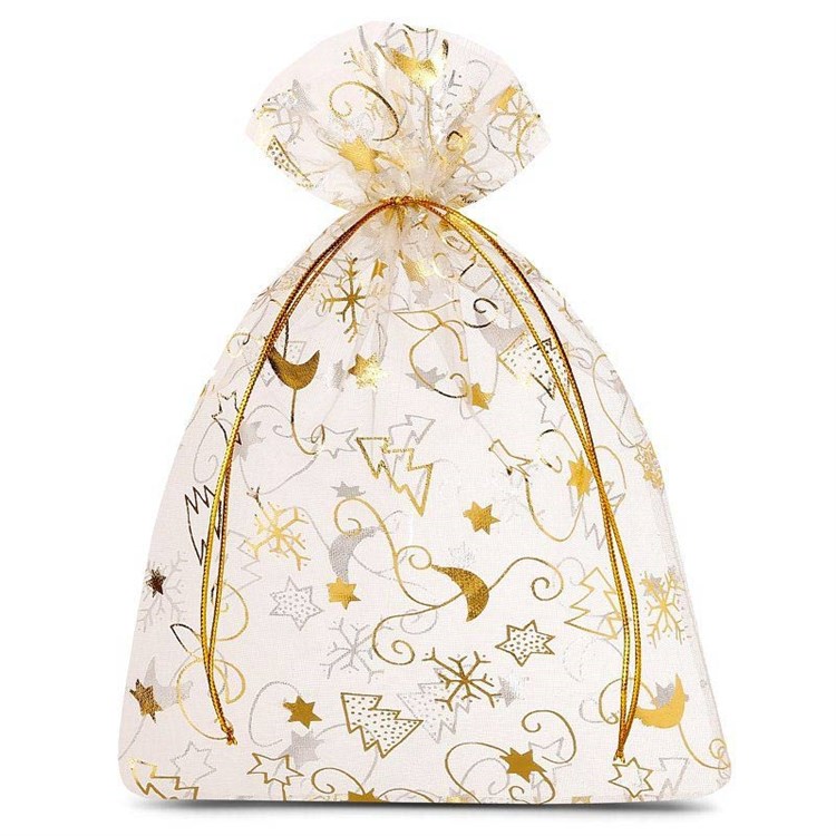 SACCHETTO IN ORGANZA BIANCO - STELLE Cristalli e altro Cristalli e altro