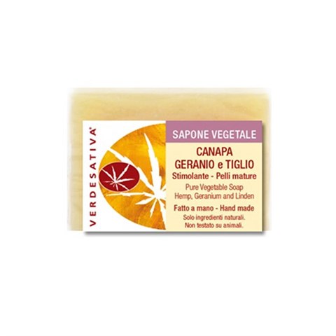 SAPONE CANAPA, GERANIO e TIGLIO