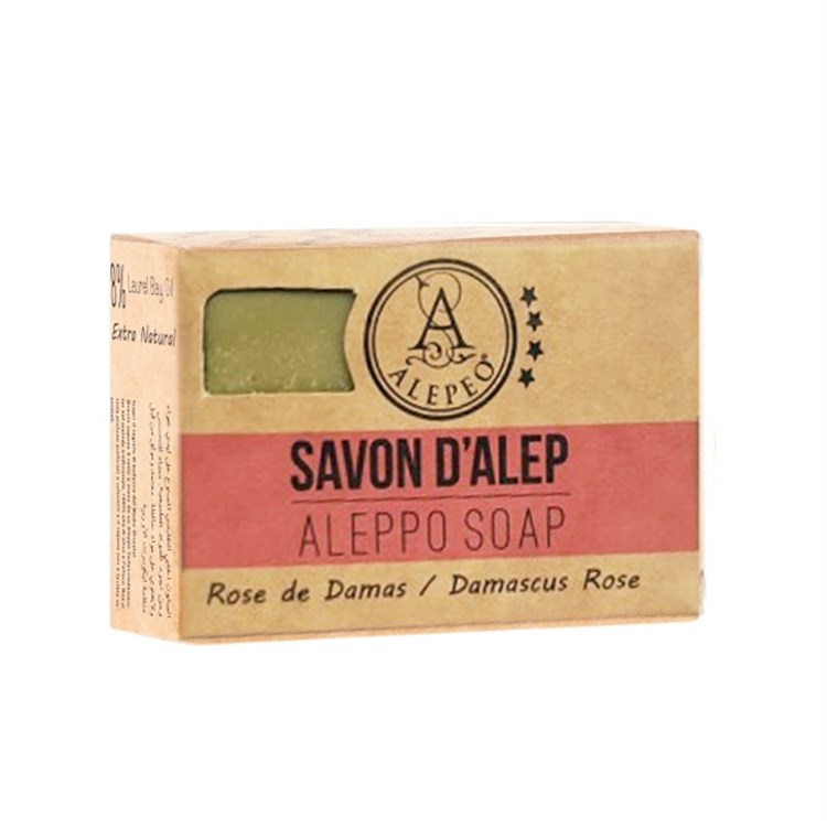 SAPONE DI ALEPPO 8% - ROSA DAMASCENA Alepeo Alepeo