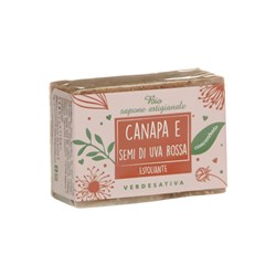 sapone esfoliante canapa e semi di uva rossa