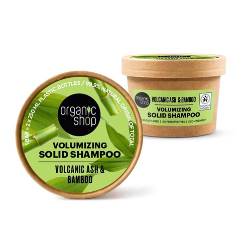 SHAMPOO SOLIDO VOLUMIZZANTE "POLVERE VULCANICA & BAMBOO"