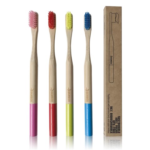 SPAZZOLINO DA DENTI IN BAMBOO - SETOLE MORBIDE