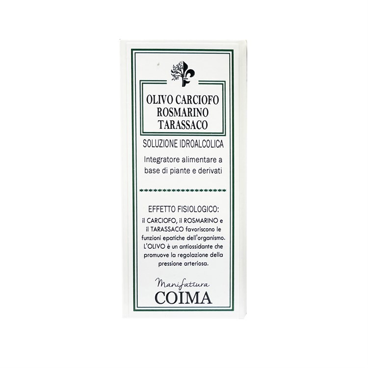 TINTURA MADRE DI OLIVO - CARCIOFO - ROSMARINO - TARASSACO Coima Coima