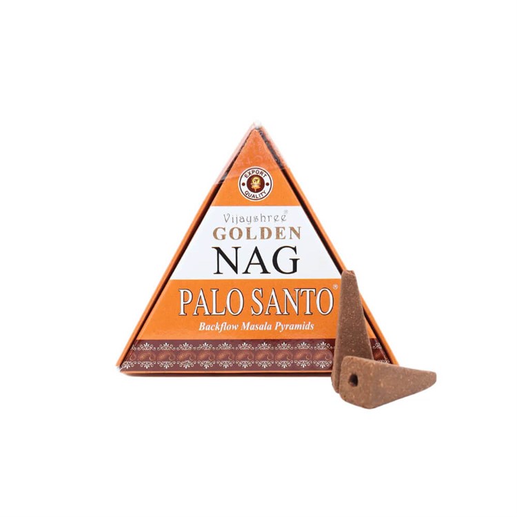 VIJAYSHREE GOLDEN NAG - BACKFLOW PALO SANTO Incensi & Accessori Incensi & Accessori