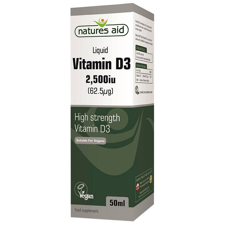 VITAMINA D3 2500 U.I (62.5 µg) LIQUIDA - INTEGRATORE Natures Aid Natures Aid