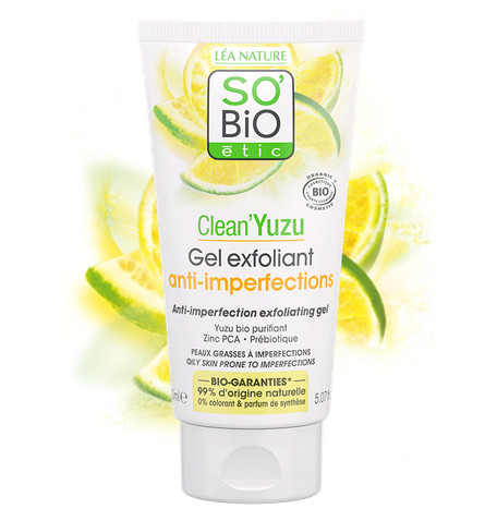 Gel esfoliante bio Clean'Yuzu di So'Bio étic