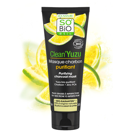 Maschera carbone purificante bio Clean'Yuzu di So'Bio étic