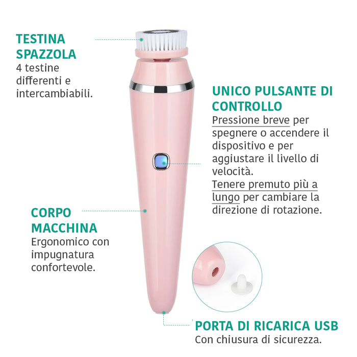 4 testine differenti intercambiabili