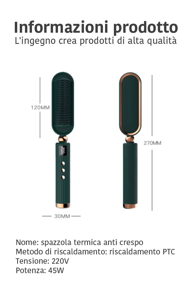 Spazzola anticrespo - Specifiche